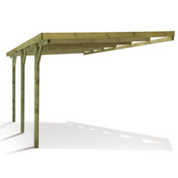 Cerland Henri Wall-Mounted Wooden Carport 3M X 5.25M Pressure Treated Pergola - thumbnail 5