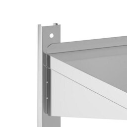 Berkfield 2-Tier Wall Shelf 100X30X60 Cm Silver Stainless Steel - thumbnail 8