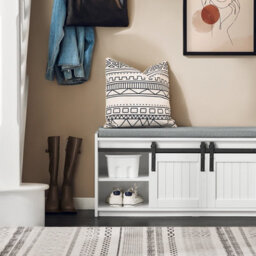 Sobuy Fsr133-K-W,shoe Bench With 2 Doors  90X35X45Cm Functional,white,w90Xd35Xh45 - thumbnail 8