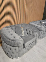 Ambassador Corner Sofa 270Cm X 270Cm  Grey Plush Velvet - thumbnail 7