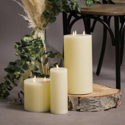 Hill Interiors Luxe Collection Natural Glow 3 X 8 Led Ivory Candle - thumbnail 4