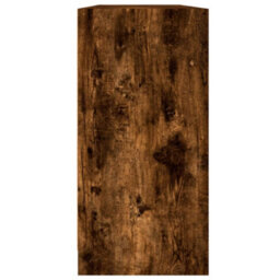 Berkfield Bookcase With Doors Smoked Oak 204X37X75 Cm Engineered Wood - thumbnail 7