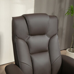 Homcom Reclining Armchair With Footstool And Adjustable Backrest, Brown - thumbnail 8