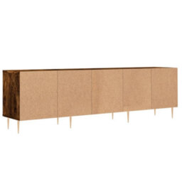 Berkfield Sturdy Tv Cabinet Smoked Oak 150X30X44.5 Cm Engineered Wood - thumbnail 8