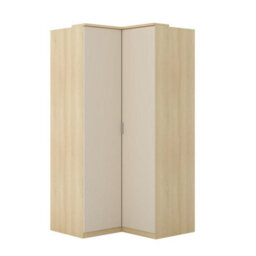 Arte Terra 16 109Cm Corner Wardrobe - Oak Lindberg & Beige, Spacious Two-Door Storage - thumbnail 2