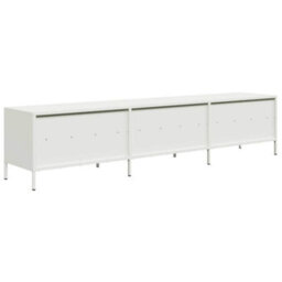 Berkfield Tv Cabinet White 202X39X43.5 Cm Cold-Rolled Steel - thumbnail 7