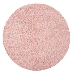 Livabliss Round Moda Shaggy-Solid Color Pink Plush Soft Pile Living Bedroom Rug 160 X 160 Cm Easy Care, Non Shedding