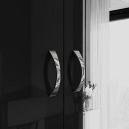 Fwstyle Chilton Black Gloss 2 Door Mirrored Double Wardrobe (H) 181.5Cm (W) 80Cm (D) 50Cm - thumbnail 8