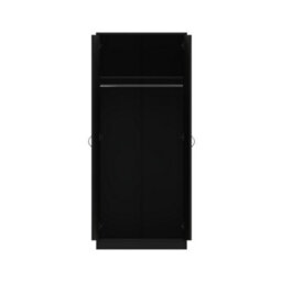Fwstyle Chilton Black Gloss 2 Door Mirrored Double Wardrobe (H) 181.5Cm (W) 80Cm (D) 50Cm - thumbnail 6