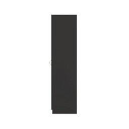 Fwstyle Chilton Black Gloss 2 Door Mirrored Double Wardrobe (H) 181.5Cm (W) 80Cm (D) 50Cm - thumbnail 7