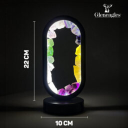 Cello Gleneagles Oval Earth Led Natural Crystal Lamp - Mixed Minerals Dimmable Led - thumbnail 2