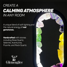 Cello Gleneagles Oval Earth Led Natural Crystal Lamp - Mixed Minerals Dimmable Led - thumbnail 4
