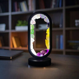 Cello Gleneagles Oval Earth Led Natural Crystal Lamp - Mixed Minerals Dimmable Led - thumbnail 5