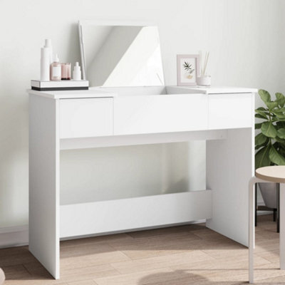 Walplus Dressing Table With Mirror White 100X45X76 Cm - image 1