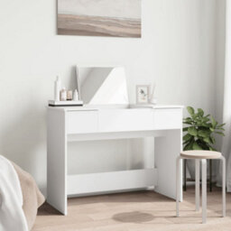 Walplus Dressing Table With Mirror White 100X45X76 Cm - thumbnail 3