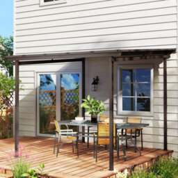 Outsunny 3 X 3(M) Waterproof Metal Pergola Easy To Assemble Lean To Pergola - thumbnail 8