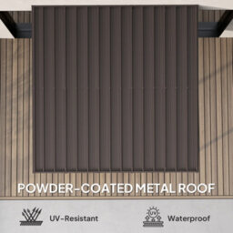Outsunny 3 X 3(M) Waterproof Metal Pergola Easy To Assemble Lean To Pergola - thumbnail 4