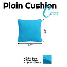 Chilimilii Cushion Covers 100% Cotton Plain Dyed Zip Pipe Edge Home Sofa Decor (50X50 Cm) - thumbnail 1
