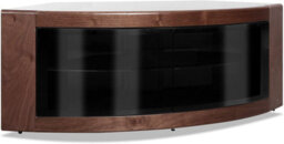 "Homeology Pangea Black Walnut Curved Tru-Corner Beam-Thru Doors Up To 50"" Tv Cabinet" - thumbnail 8