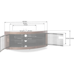 "Homeology Pangea Black Walnut Curved Tru-Corner Beam-Thru Doors Up To 50"" Tv Cabinet" - thumbnail 9