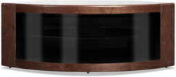 "Homeology Pangea Black Walnut Curved Tru-Corner Beam-Thru Doors Up To 50"" Tv Cabinet" - thumbnail 6