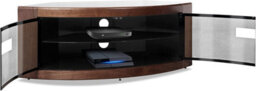 "Homeology Pangea Black Walnut Curved Tru-Corner Beam-Thru Doors Up To 50"" Tv Cabinet" - thumbnail 5