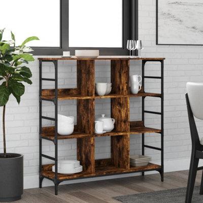 Berkfield Sideboard Smoked Oak 102X32X103.5 Cm Engineered Wood - image 1