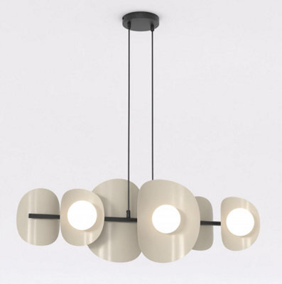 Emibig Lighting Emibig Elementi Pendant Lamp 6 X G9 Mocha With White Shade - image 1