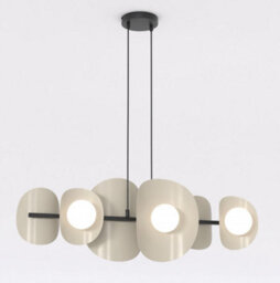 Emibig Lighting Emibig Elementi Pendant Lamp 6 X G9 Mocha With White Shade - thumbnail 1