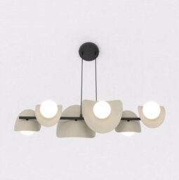 Emibig Lighting Emibig Elementi Pendant Lamp 6 X G9 Mocha With White Shade - thumbnail 4