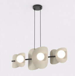 Emibig Lighting Emibig Elementi Pendant Lamp 6 X G9 Mocha With White Shade - thumbnail 2