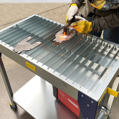 Megamaxx Uk™ Plasma Cutting Table & Workbench - Flat-Pack Work Table - 83Cm X 45Cm X 90Cm High - Wheels Included - image 1