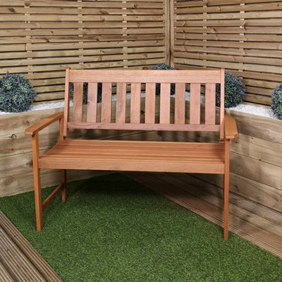 Samuel Alexander Cartmel 2 Seater Outdoor Wooden Garden Patio Bench - image 1