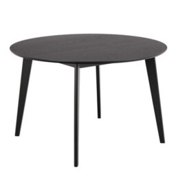 Wyld Haus Marseille 120Cm Round Dining Table - Matt Black Oak Veneer - thumbnail 3