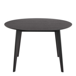 Wyld Haus Marseille 120Cm Round Dining Table - Matt Black Oak Veneer - thumbnail 4