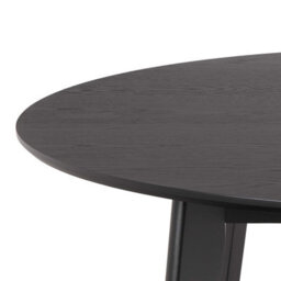 Wyld Haus Marseille 120Cm Round Dining Table - Matt Black Oak Veneer - thumbnail 5