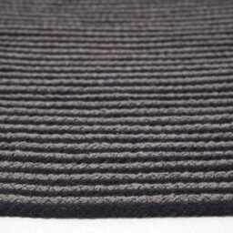 Homescapes Grey And Black Handmade Woven Spiral Braided Rug, 200 Cm Round - thumbnail 4