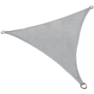 Sundaze 3.6X3.6X3.6M Sun Shade Sail Triangle Hdpe Breathable Uv Block Sunscreen Grey With Free Rope - image 1