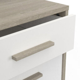 FurniComp LTD Furnicomp Jade 1 Door 1 Drawer White And Oak L Shaped Corner Office Desk With Hutch - thumbnail 3