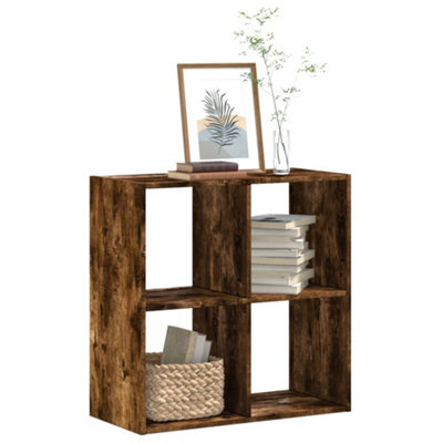 Berkfield Bookcase Smoked Oak 68.5X32X68.5 Cm Engineered Wood - image 1