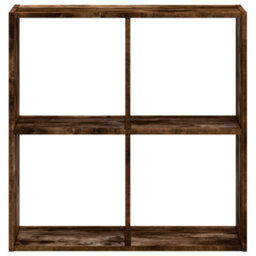 Berkfield Bookcase Smoked Oak 68.5X32X68.5 Cm Engineered Wood - thumbnail 4