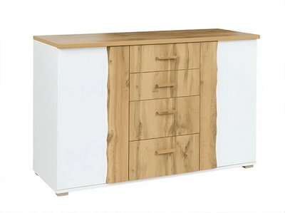 Arte Modern White Gloss & Oak Wotan Sideboard Cabinet 130Cm - Versatile Storage And Display For Contemporary Homes - image 1
