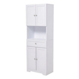 Kitchen Tall Sideboard Storage Cabinet Cupboards Freestanding Dining Pantry Unit - thumbnail 1