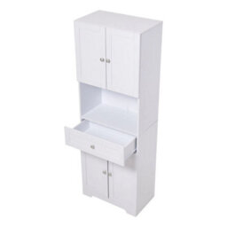 Kitchen Tall Sideboard Storage Cabinet Cupboards Freestanding Dining Pantry Unit - thumbnail 6