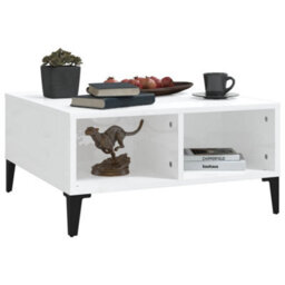 Vidaxl Coffee Table High Gloss White 60X60X30 Cm Engineered Wood - thumbnail 5