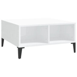 Vidaxl Coffee Table High Gloss White 60X60X30 Cm Engineered Wood - thumbnail 1