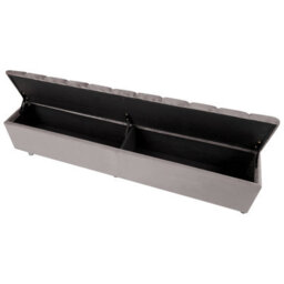 Beliani Bed With Storage Bench Velvet Noyers 140 X 200 Cm (Eu Double) Grey - thumbnail 8