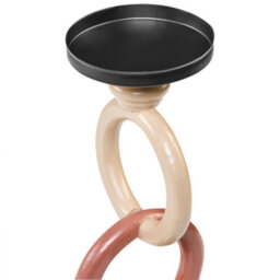 Beliani Candle Holder Waterford Pine Wood 29 Cm Multicolour - thumbnail 4