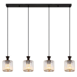 Luminosa Lighting Luminosa Jordana Bar Pendant Ceiling Light Matt Black 4X E27 - thumbnail 3