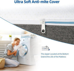 Memory Foam Mattress 8 Inch Mattress With Soft Fabric 2-Layer Skin-Friendly Durable-Double - thumbnail 4